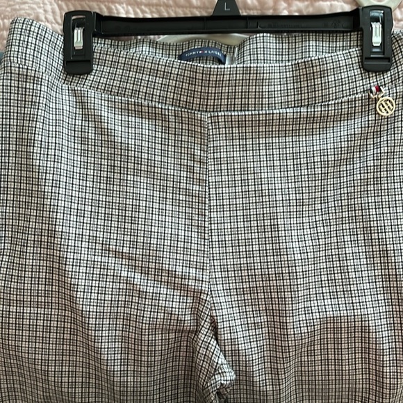 Tommy Hilfiger size 12 x 27” ankle slim pull on pants skinny check plaid EUC - Picture 4 of 11
